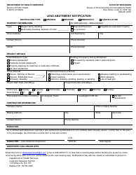 Document preview: Form F-44012 Lead Abatement Notification - Wisconsin