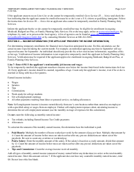 Instructions for Form F-10119 Temporary Enrollment for Family Planning Only Services - Wisconsin, Page 3