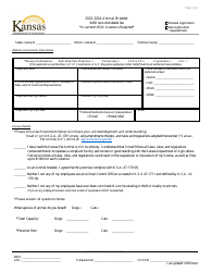 Document preview: Animal Breeder License Application - Kansas, 2024