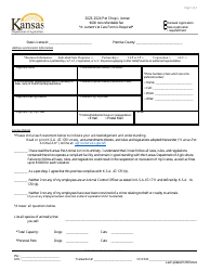 Pet Shop License Application - Kansas