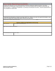 DSHS Form 06-186 Financial Solvency Information - Washington, Page 2
