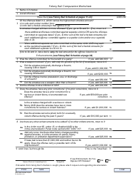 Document preview: Form LASC CRIM208 Felony Bail Computation Worksheet - County of Los Angeles, California