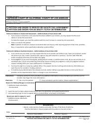 Document preview: Form LASC TRAF051 Petition & Order to Reduce or Vacate Civil Assessments/Ability to Pay Determination - County of Los Angeles, California