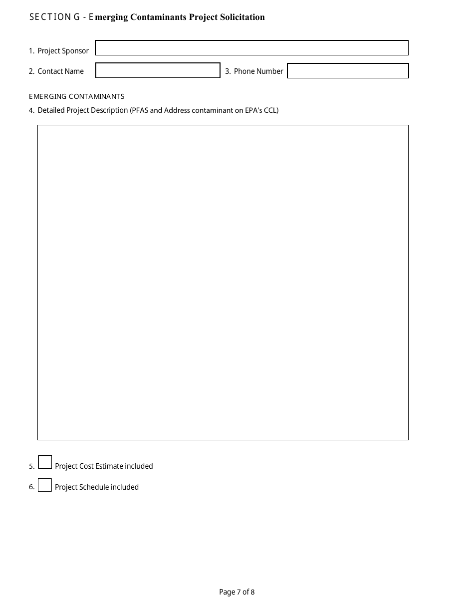 Project Priority List Application - Drinking Water State Revolving Fund - West Virginia, Page 7