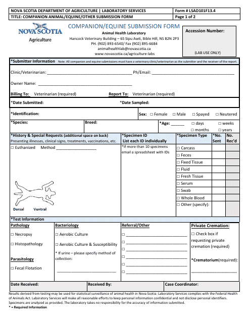 Form LSAD101F13.4  Printable Pdf
