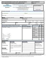 Form LSAD101F13.4 Companion/Equine Submission Form - Nova Scotia, Canada