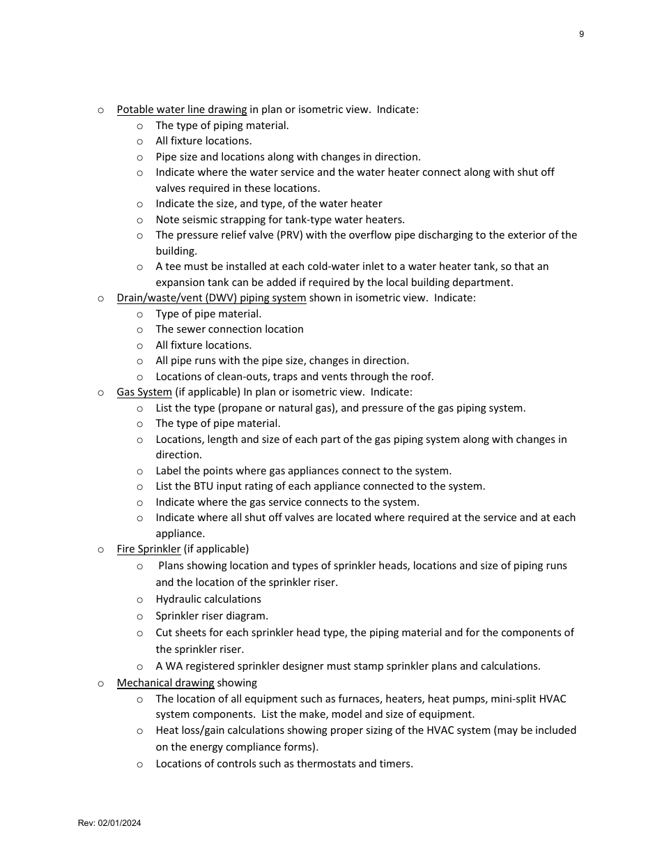 Factory-Built Commercial Buildings - Plan Submittal Checklist - Factory Assembled Structures Program - Washington, Page 9