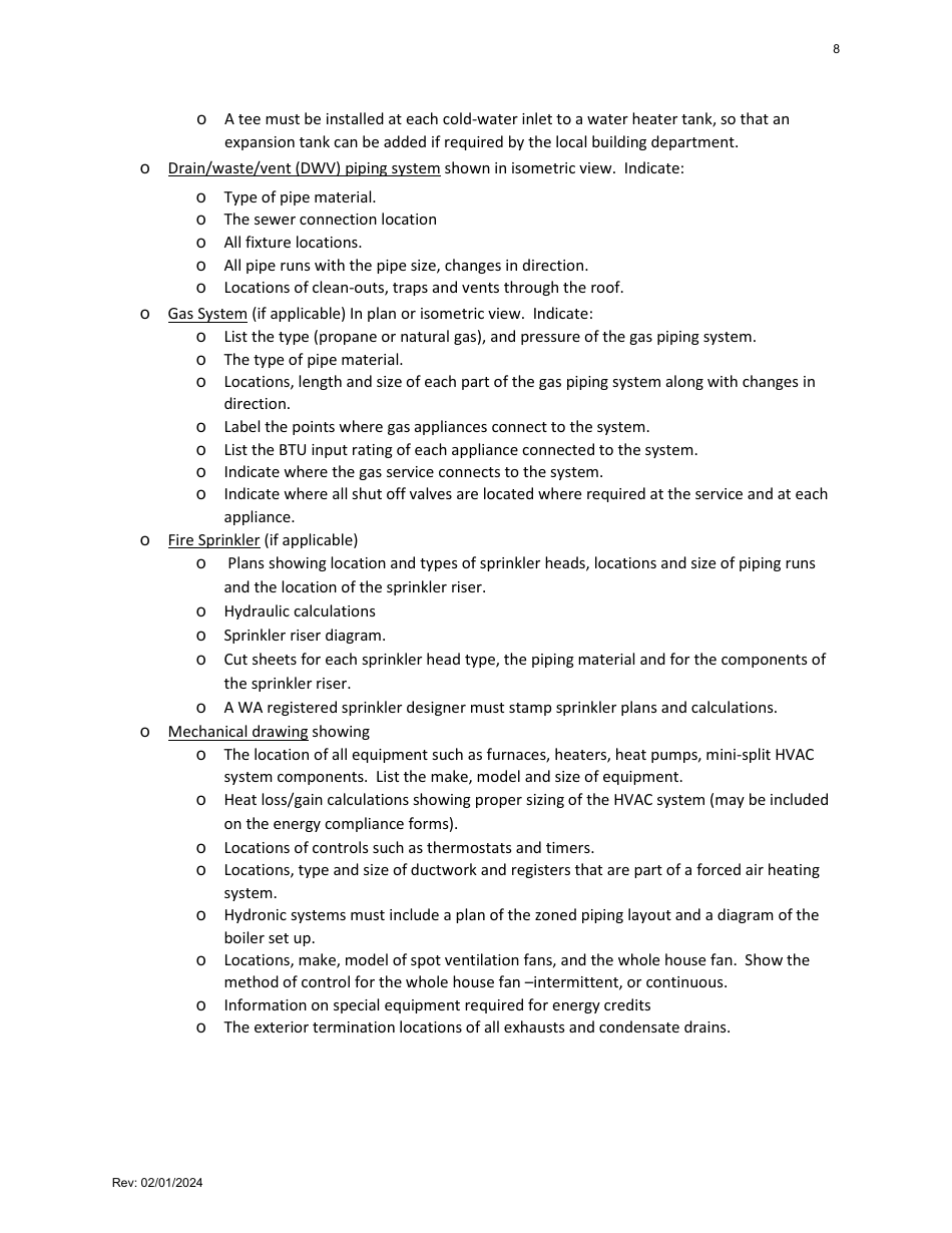 Factory-Built Residential Buildings - Plan Submittal Checklist - Factory Assembled Structures Program - Washington, Page 8