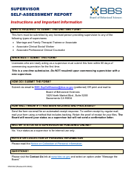 Form 37M-302 Supervisor Self-assessment Report - California