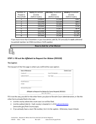 Form FEE101 Instructions - Request to Waive Court Fees and Costs (In Forma Pauperis) - Minnesota, Page 3