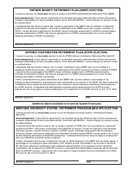Form MBS-0039 Pers Retirement Plan Choice - Irrevocable Election - Montana, Page 2