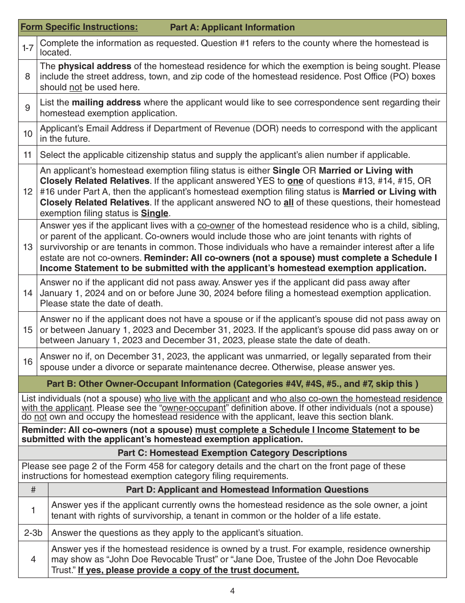 Form 458 Download Fillable PDF or Fill Online Nebraska Homestead