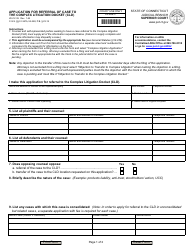 Form JD-CV-39 Application for Referral of Case to the Complex Litigation Docket (Cld) - Connecticut