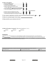 Form JD-CV-39 Application for Referral of Case to the Complex Litigation Docket (Cld) - Connecticut, Page 2