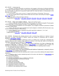 Marketing Code of Conduct Annual Filing Form - Nevada, Page 6