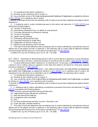 Marketing Code of Conduct Annual Filing Form - Nevada, Page 8