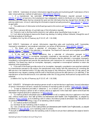 Marketing Code of Conduct Annual Filing Form - Nevada, Page 9