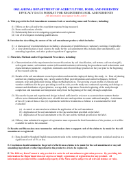 Application for Registration of Soil Amendment - Oklahoma, Page 2