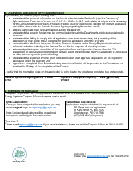 Application Form - Agriculture Energy Systems Pilot Program - Prince Edward Island, Canada, Page 6