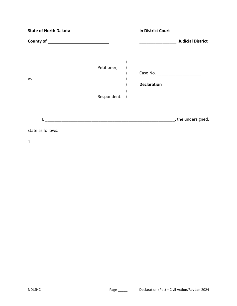 Declaration (Petition) - North Dakota, Page 4