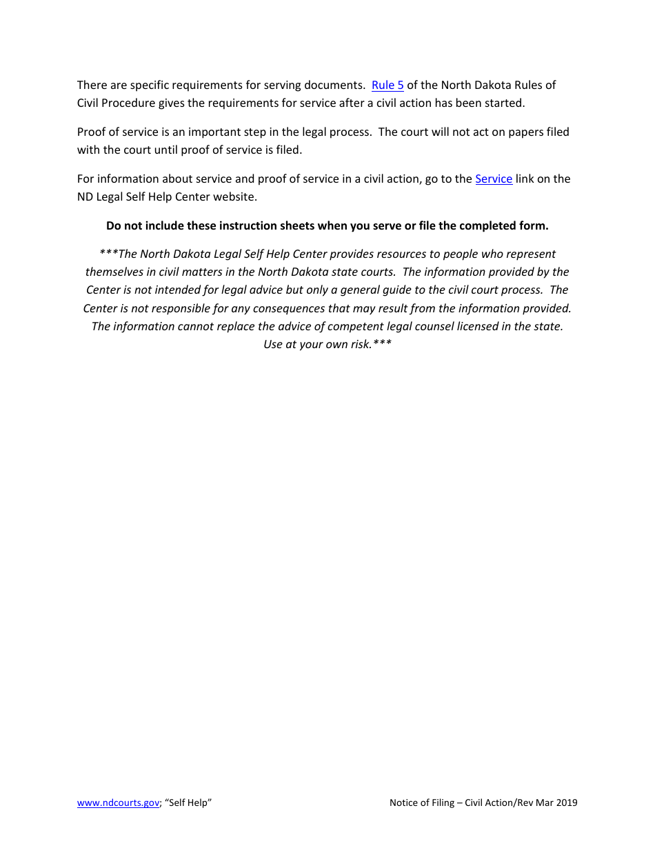 Notice of Filing - North Dakota, Page 3