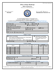 Document preview: Access Badge Status Change Form - Louisiana