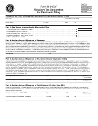 Document preview: Form M-8453F Fiduciary Tax Declaration for Electronic Filing - Massachusetts, 2023