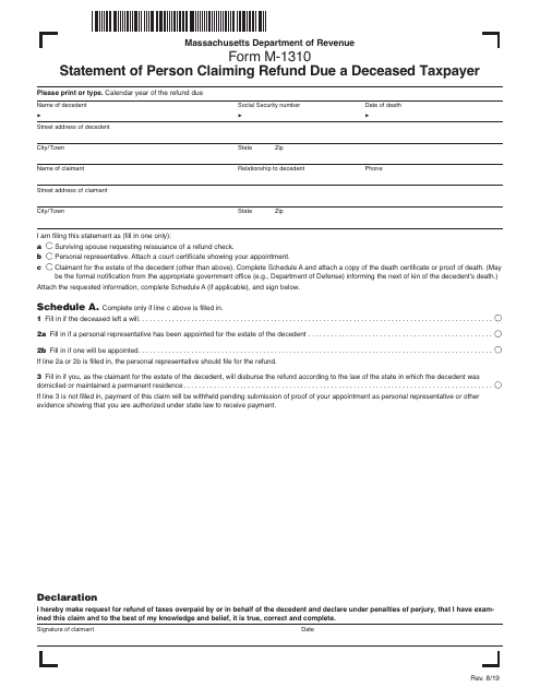 Form M-1310  Printable Pdf