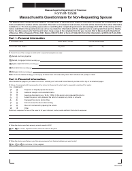 Form M-12508 Massachusetts Questionnaire for Non-requesting Spouse - Massachusetts