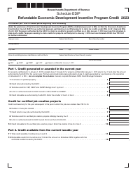 Document preview: Schedule EDIP Refundable Economic Development Incentive Program Credit - Massachusetts, 2023