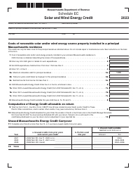 Schedule EC Solar and Wind Energy Credit - Massachusetts