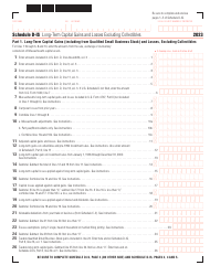 Schedule D-IS Long-Term Capital Gains and Losses Excluding Collectibles - Massachusetts