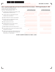 Schedule D-IS Long-Term Capital Gains and Losses Excluding Collectibles - Massachusetts, Page 2