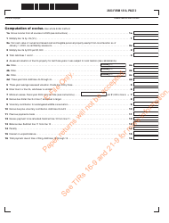 Form 121A Urban Redevelopment Excise Return - Massachusetts, Page 3