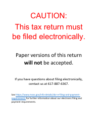 Document preview: Form 63D-ELT Entity Level Tax - Massachusetts
