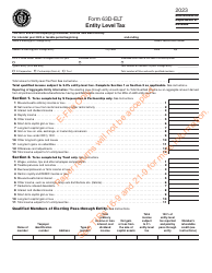 Form 63D-ELT Entity Level Tax - Massachusetts, Page 2