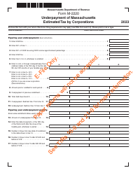 Form M-2220 Underpayment of Massachusetts Estimated Tax by Corporations - Massachusetts, Page 2