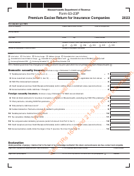 Form 63-23P Premium Excise Return for Insurance Companies - Massachusetts, Page 2