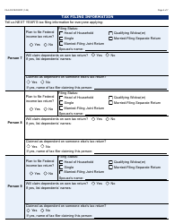 Form FAA-0001B Application for Benefits Addendum - Arizona, Page 5