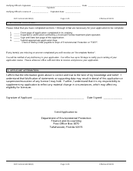 DEP Form 62-602.900(1) Application for Water or Wastewater Treatment Plant Operator License - Florida, Page 3
