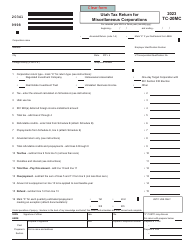 Document preview: Form TC-20MC Utah Tax Return for Miscellaneous Corporations - Utah, 2023