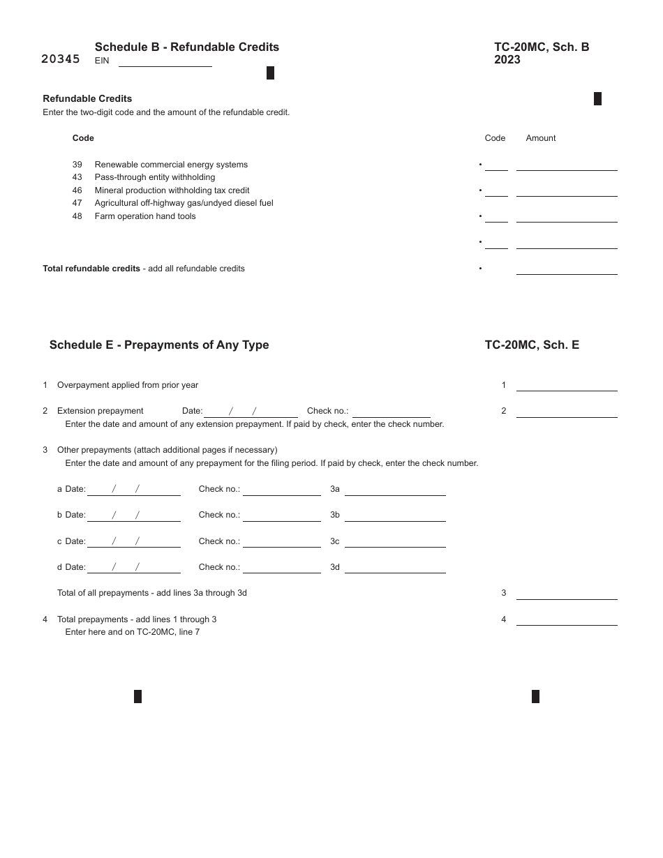 Form TC-20MC Utah Tax Return for Miscellaneous Corporations - Utah, Page 5