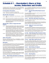 Instructions for Form TC-20S Utah S Corporation Return - Utah, Page 21