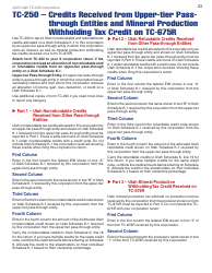 Instructions for Form TC-20S Utah S Corporation Return - Utah, Page 25