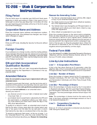 Instructions for Form TC-20S Utah S Corporation Return - Utah, Page 7