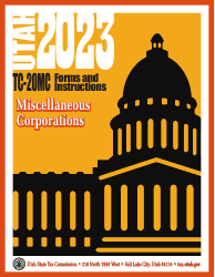 Instructions for Form TC-20MC Utah Tax Return for Miscellaneous Corporations - Utah