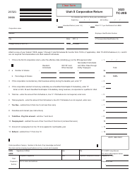 Document preview: Form TC-20S Utah S Corporation Return - Utah, 2023