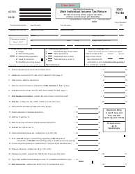 Form TC-40 Utah Individual Income Tax Return - Utah
