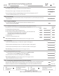 Form TC-40 Utah Individual Income Tax Return - Utah, Page 3