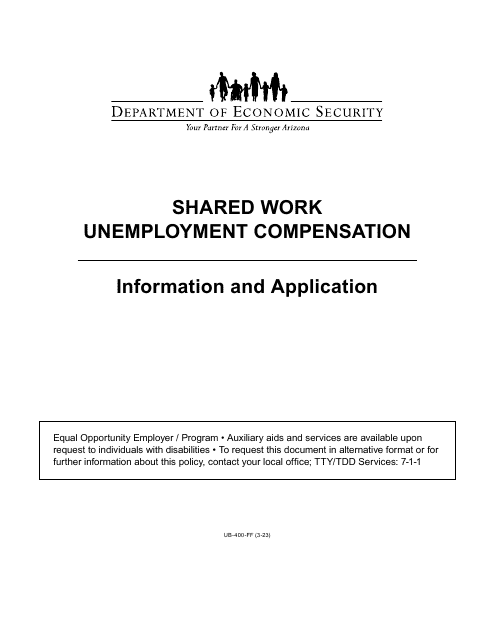 Form UB-400 Shared Work Plan Application - Arizona